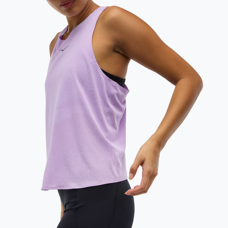 Laufshirt Damen HOKA Race Day Singlet aster flower 6