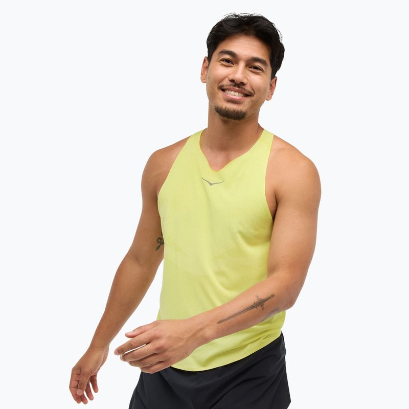 Laufshirt Herren HOKA Race Singlet hoka citrus 4