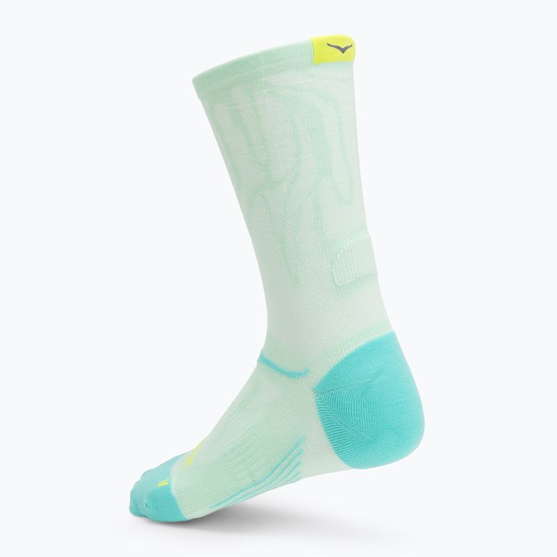 Socken HOKA Clifton Crew Run mint fluornite 2
