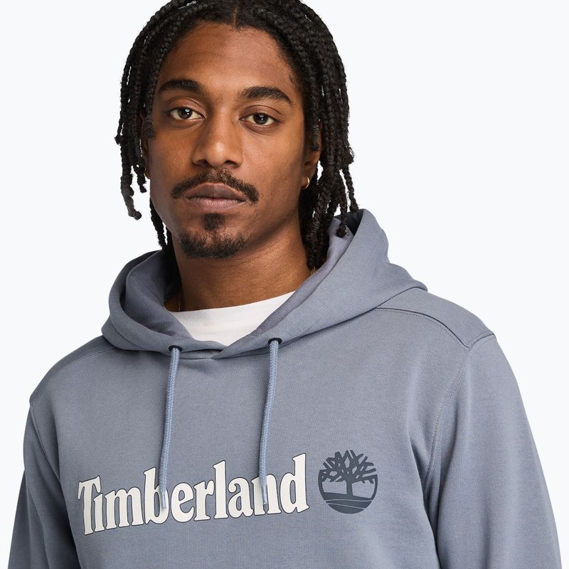 Hoodie Herren Timberland Linear Logo Hoodie folkstone gray 4