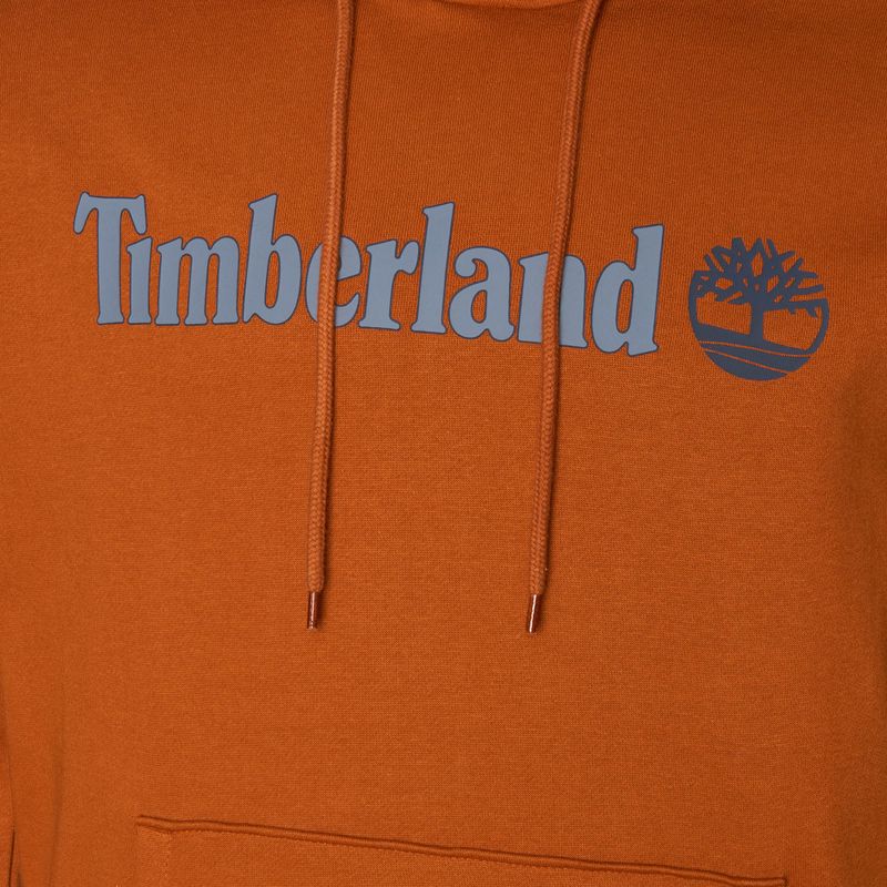 Timberland Linear Logo Hoodie Herren umber 3