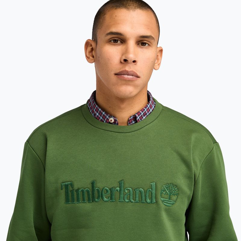 Sweatshrit Herren Timberland Embroidery Tonal Crew Neck black forest green 4