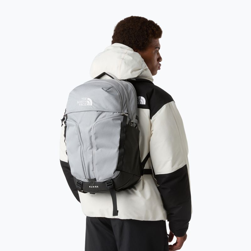 Stadtrucksack The North Face Surge 31 l melt grey dark heather/tnf black 7
