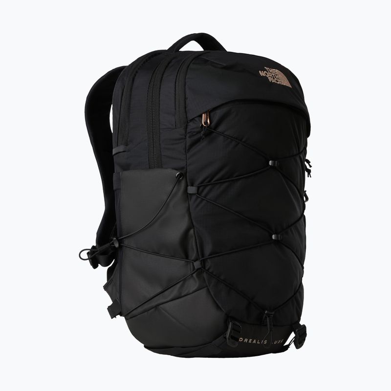 Damen-Stadt Rucksack The North Face Borealis Luxe 27 l schwarz/gebrochenes Korallenmetallic