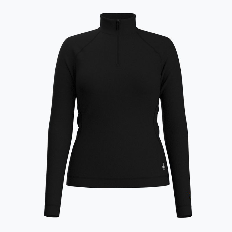 Damen Thermo-Sweatshirt Smartwool Classic Thermal Merino Base Layer 1/4 Zip Boxed schwarz