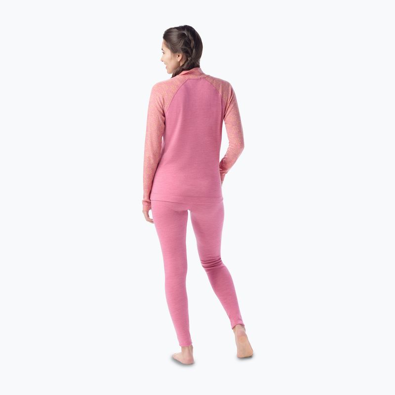 Frauen thermische Sweatshirt Smartwool Classic Thermal Merino Base Layer 1/4 Zip Boxed Garten rosa digi Schnee 2