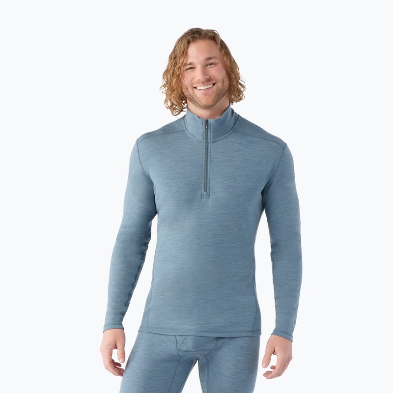 Herren Thermo-Sweatshirt Smartwool Classic Thermal Merino Base Layer 1/4 Zip Boxed zinnblau h