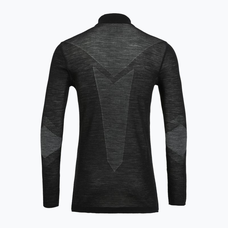 Thermoaktiver Sweatshirt Hoodie Herren Smartwool Intraknit Thermal Merino Base Layer 1/4 Zip black/white 2