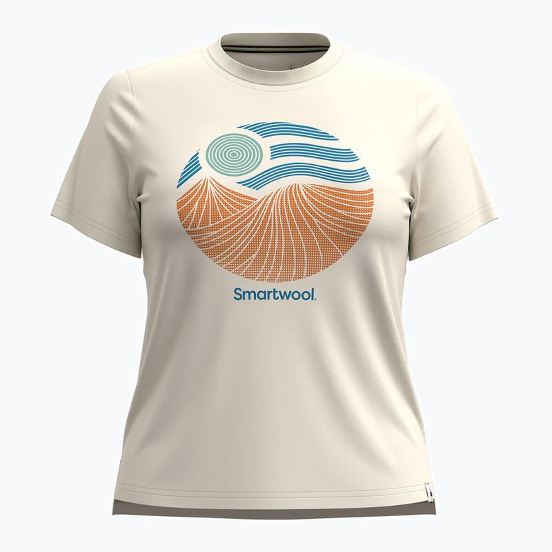 Trekking-Shirt Damen Smartwool Horizon View Short Sleeve Graphic Tee almond 2