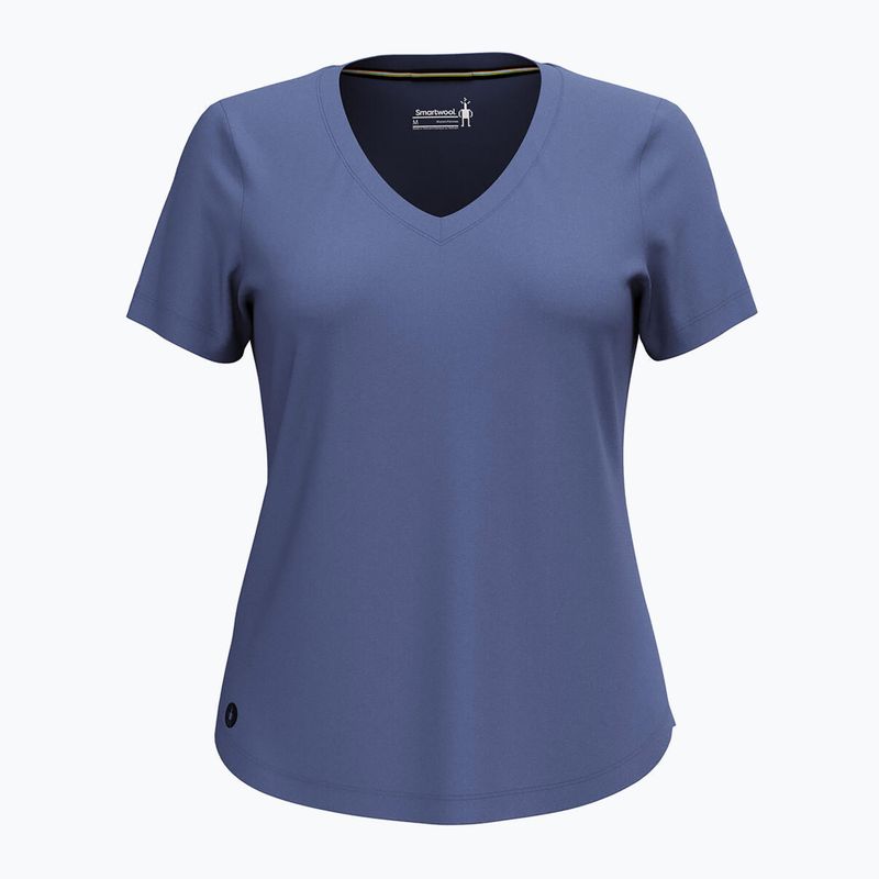 Trekking-Shirt Damen Smartwool Active Ultralite V-Neck nightfall blue 3