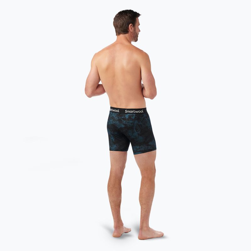 Smartwool Merino Print Boxershorts für Männer twilight blue mountain thermal boxers 3