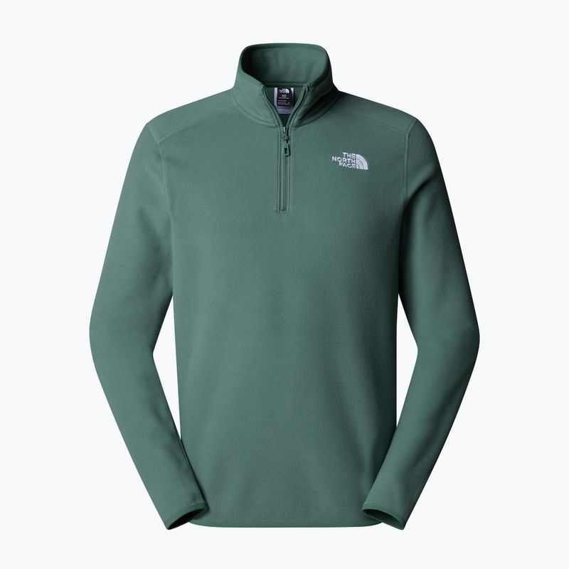 Herren Sweatshirt The North Face 100 Glacier 1/4 Zip mittel Ente grün