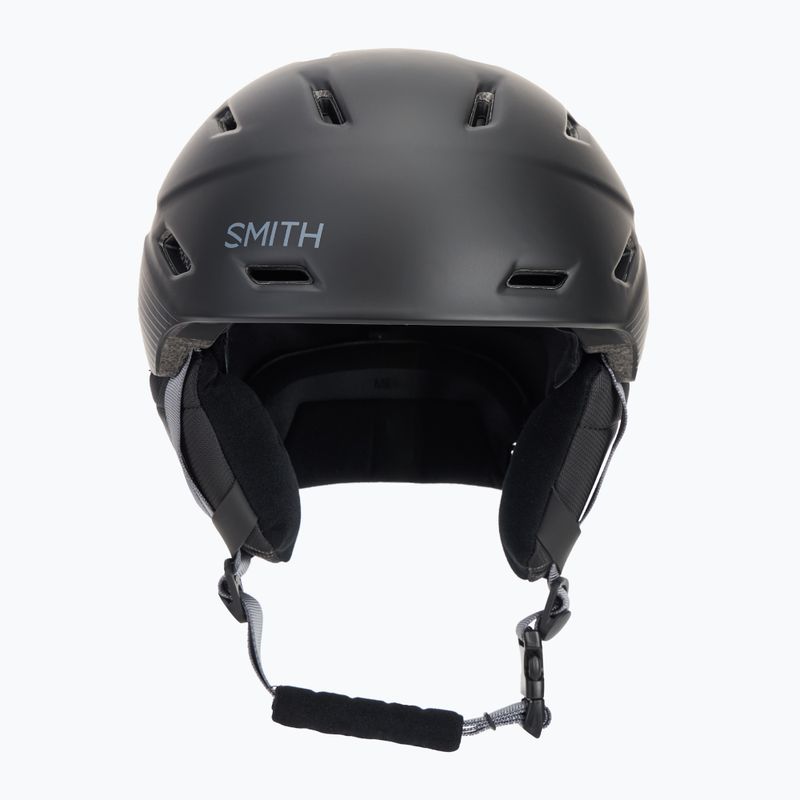 Skihelm Smith Mission matte black stripes 2