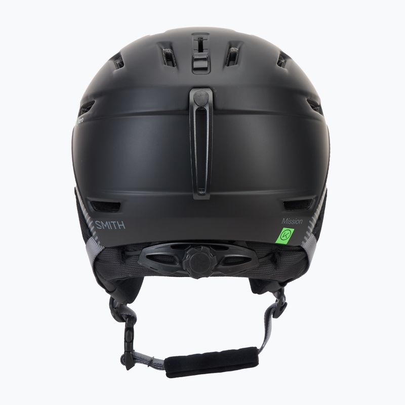 Skihelm Smith Mission matte black stripes 3