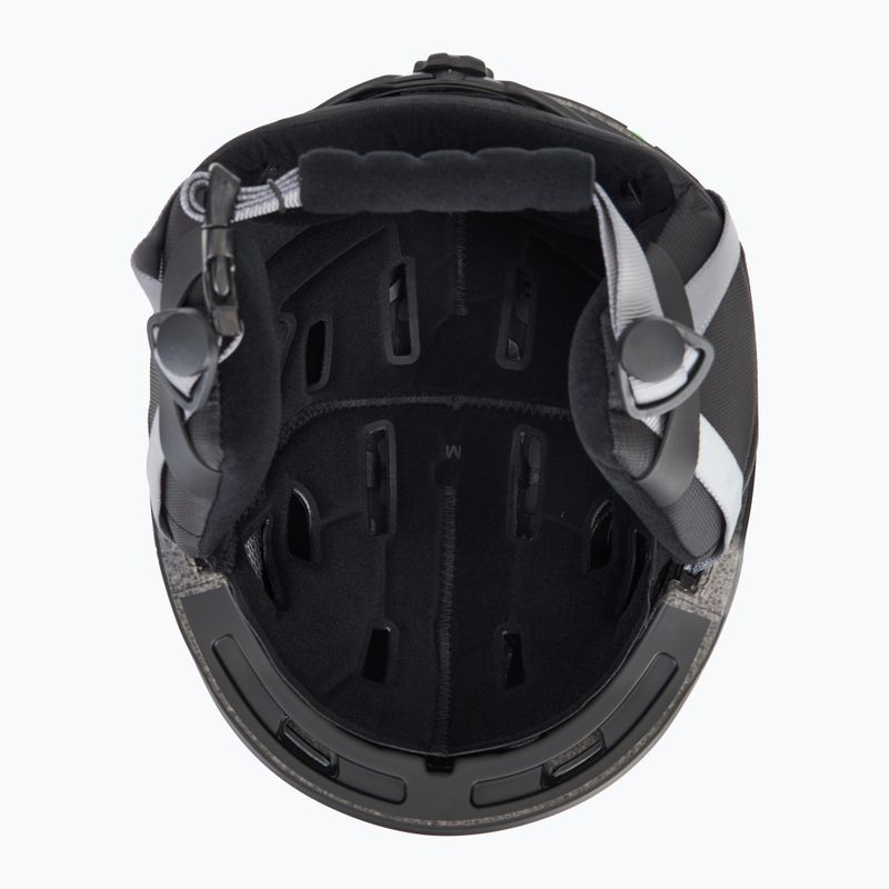 Skihelm Smith Mission matte black stripes 5