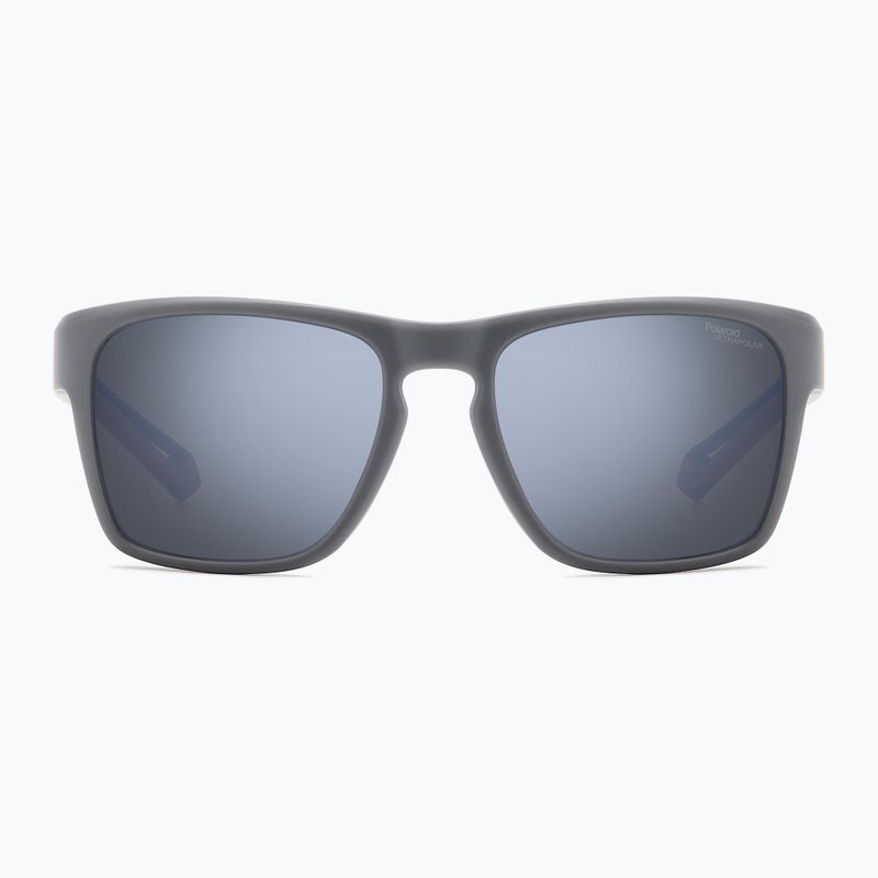 Polaroid PLD 7052/S Herren-Sonnenbrille, mattgrau/silberner Spiegel, polarisiert, kontrastreich 3