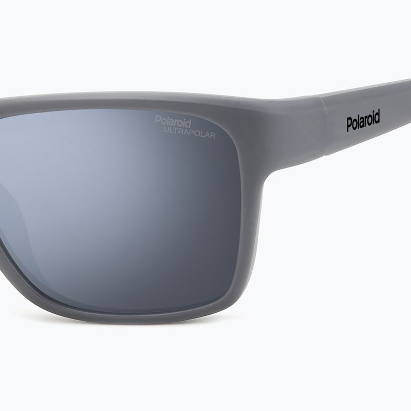 Polaroid PLD 7052/S Herren-Sonnenbrille, mattgrau/silberner Spiegel, polarisiert, kontrastreich 4