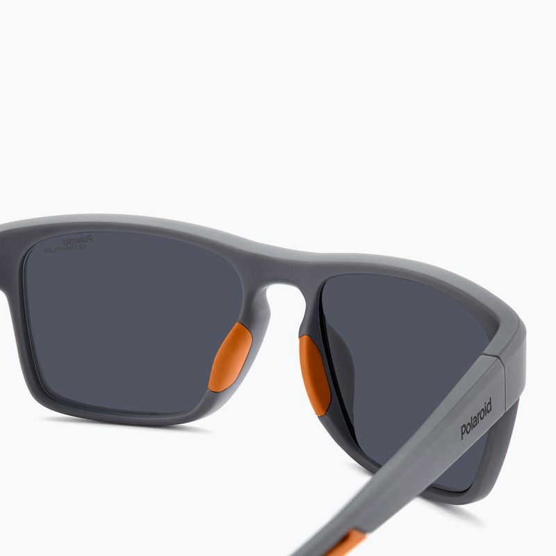 Polaroid PLD 7052/S Herren-Sonnenbrille, mattgrau/silberner Spiegel, polarisiert, kontrastreich 5