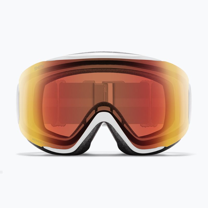 Smith Moment white vapor/chromapop pro photochromic red mirror ski goggles 2