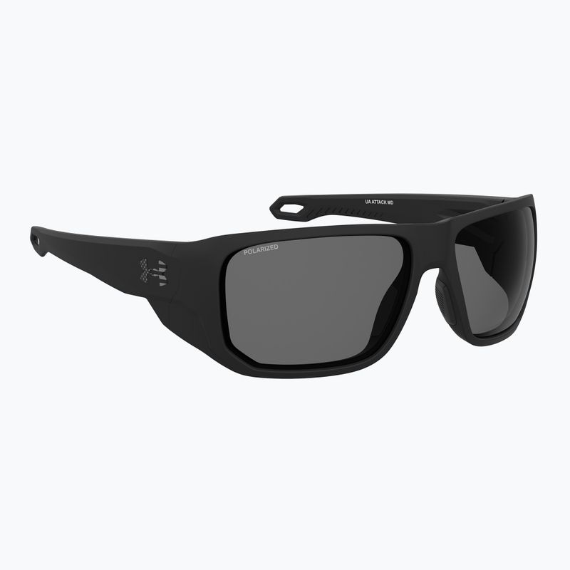 Herren Under Armour Attack MD S3 mattschwarz/grau polarisierte oleophobe Sonnenbrille