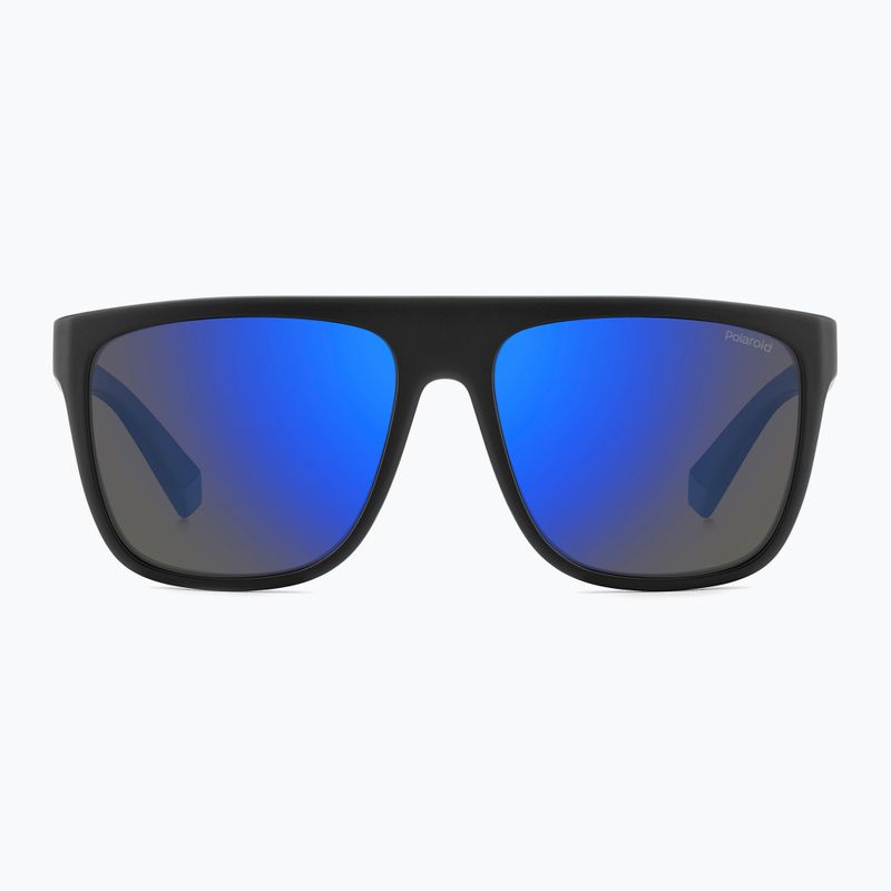 Polaroid PLD 2162/S mattschwarz blau/blau verspiegelt polarisierte Herren-Sonnenbrille 3