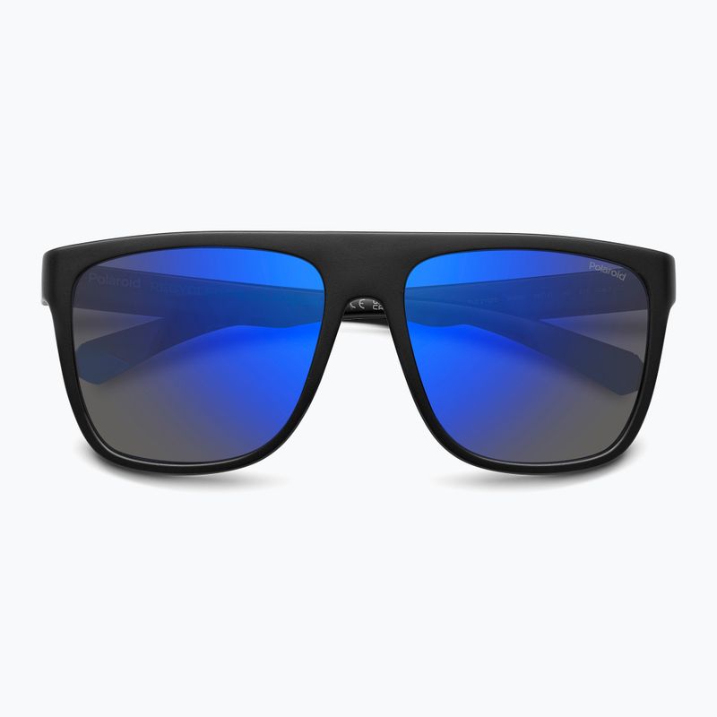 Polaroid PLD 2162/S mattschwarz blau/blau verspiegelt polarisierte Herren-Sonnenbrille 4