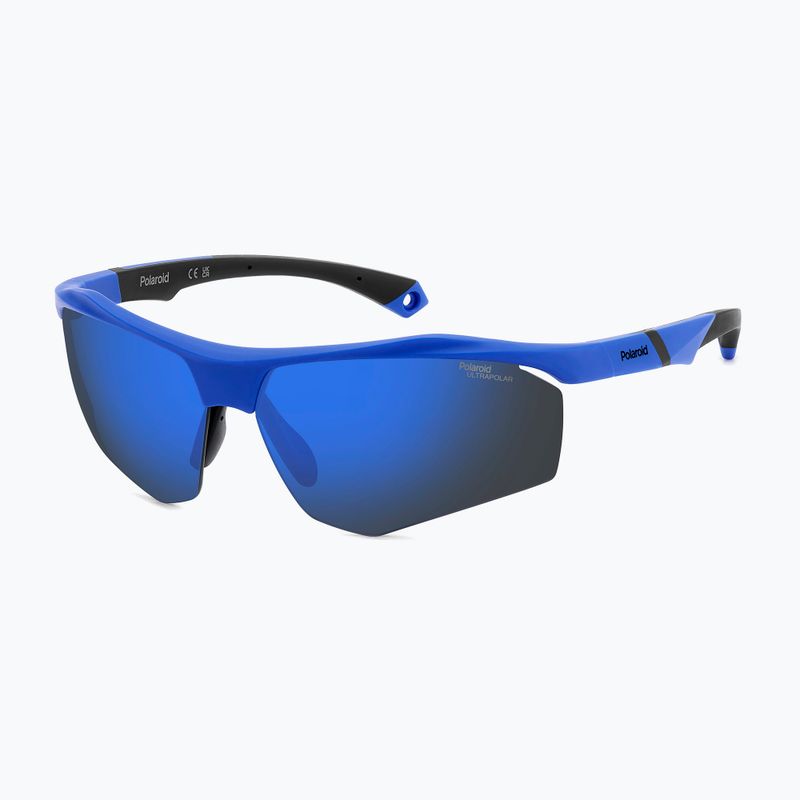 Sonnenbrille Polaroid PLD 7055/S matte blue/blue mirror polarized high contrast 2