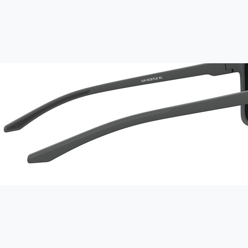 Under Armour Hustle XL S3 Matte grau/grün mehrschichtige oleophobe Sonnenbrille 8