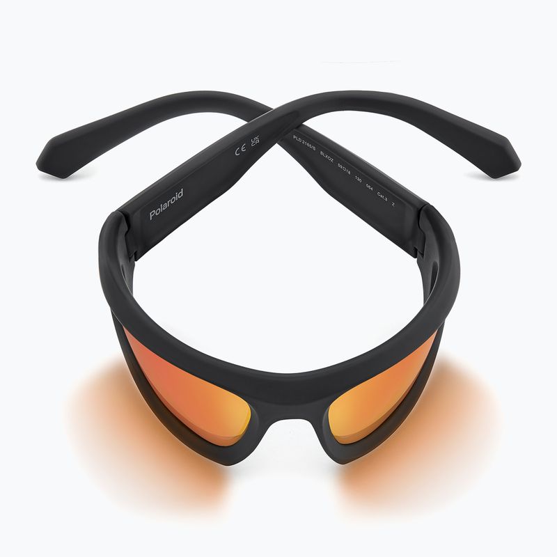 Polaroid PLD 2165/S mattschwarze rot/rote mehrschichtige polarisierte Sonnenbrille 9