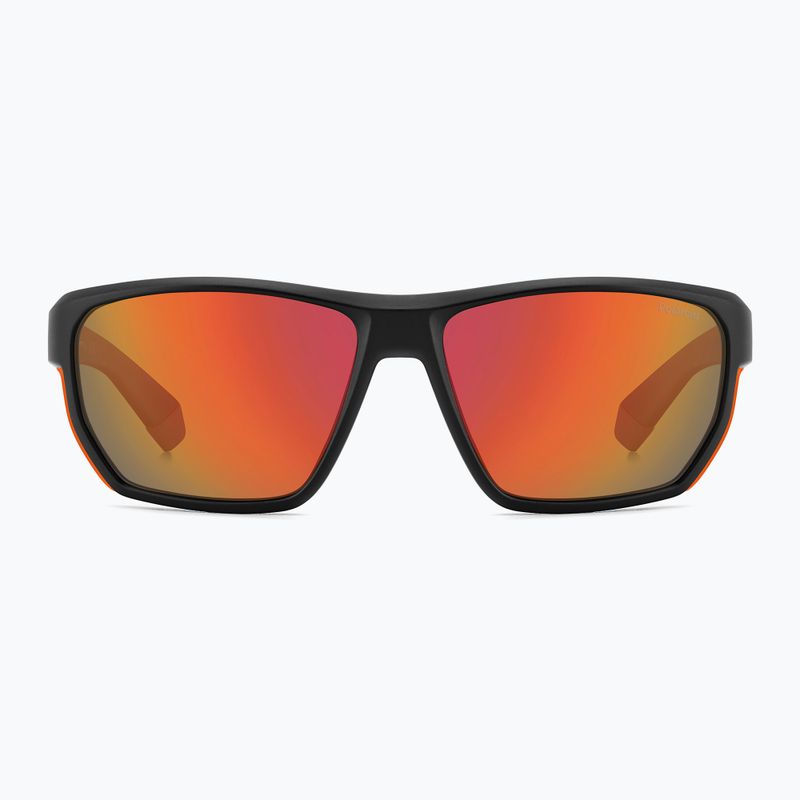 Polaroid PLD 7057/S mattschwarze orange/rote mehrschichtige polarisierte Herren-Sonnenbrille 3