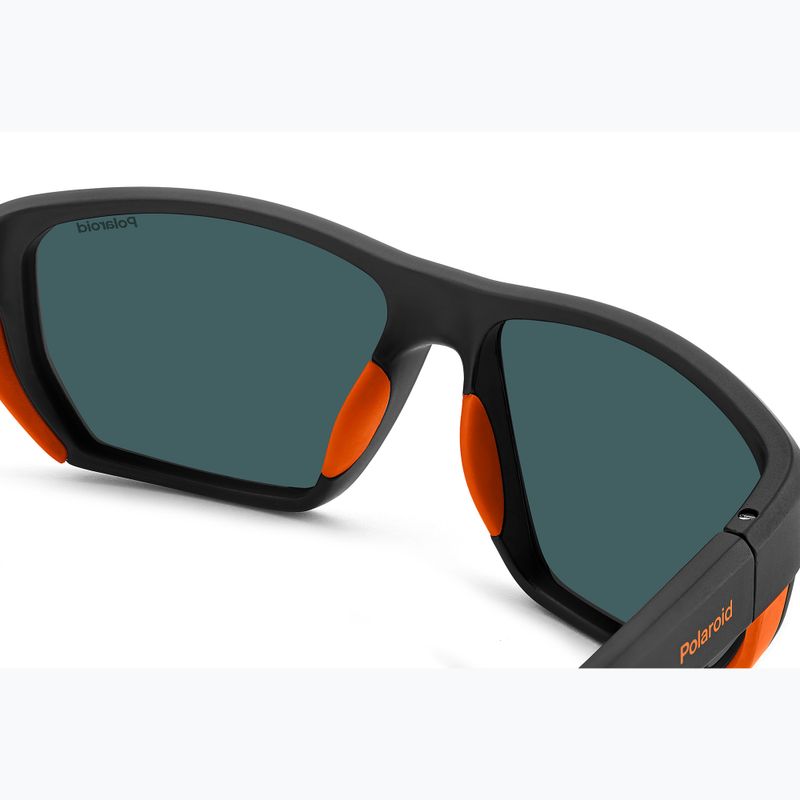 Polaroid PLD 7057/S mattschwarze orange/rote mehrschichtige polarisierte Herren-Sonnenbrille 8