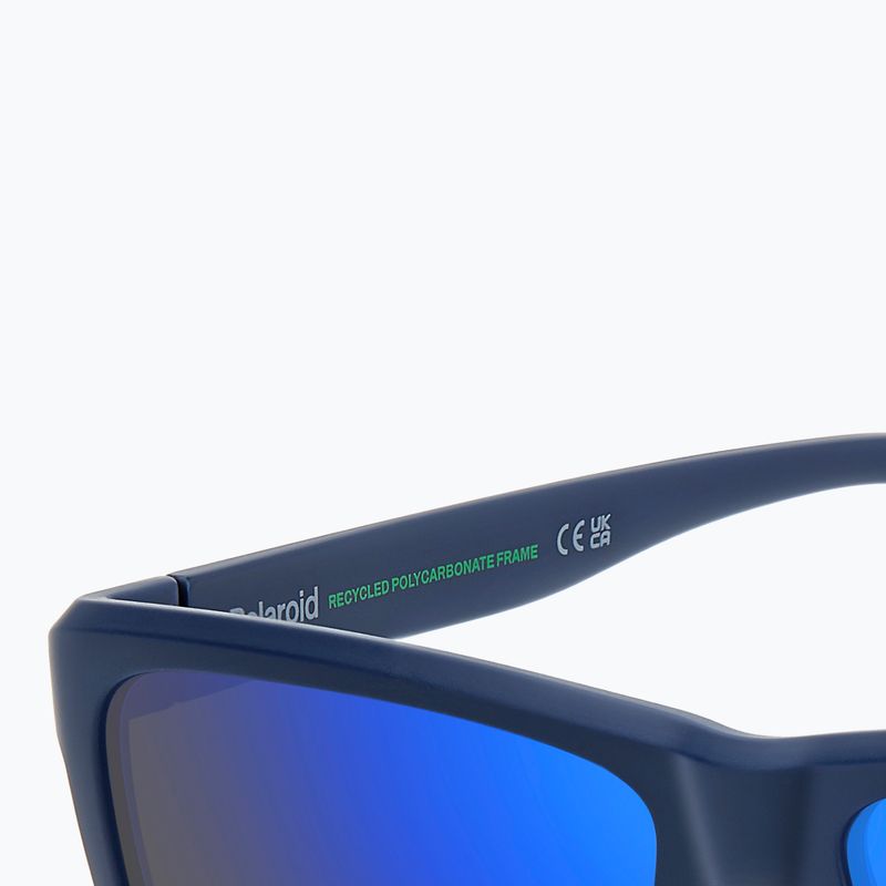 Polaroid PLD 2164/S matt blau/blauer Spiegel polarisierte Herren-Sonnenbrille 7
