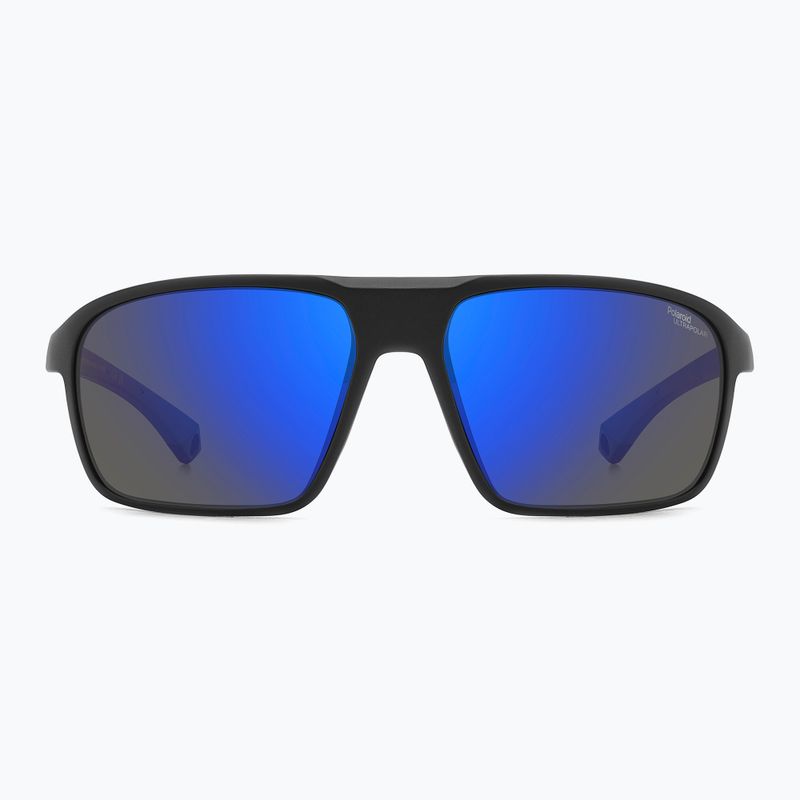 Polaroid PLD 7058/S mattschwarz blau/blauer Spiegel polarisiert hc Herren-Sonnenbrille 3