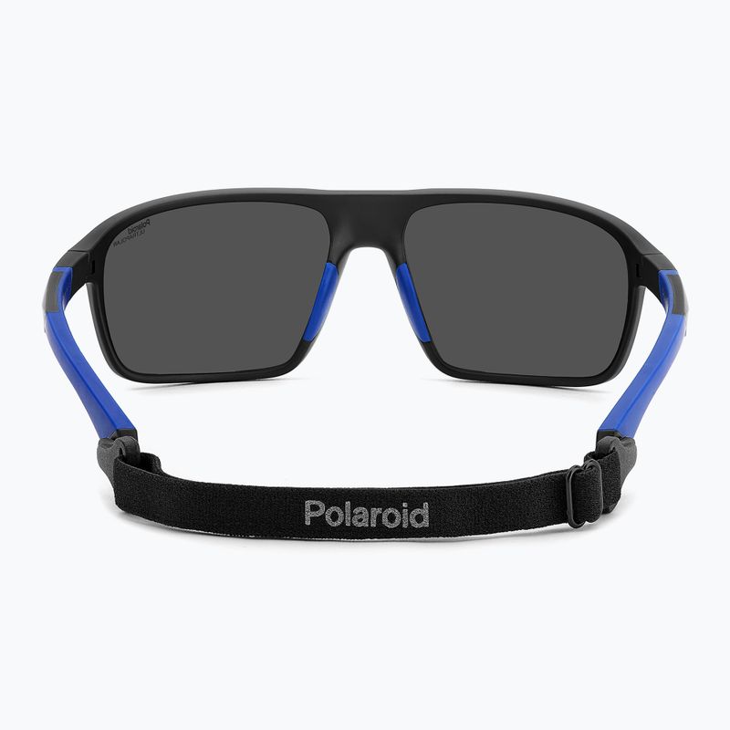 Polaroid PLD 7058/S mattschwarz blau/blauer Spiegel polarisiert hc Herren-Sonnenbrille 5