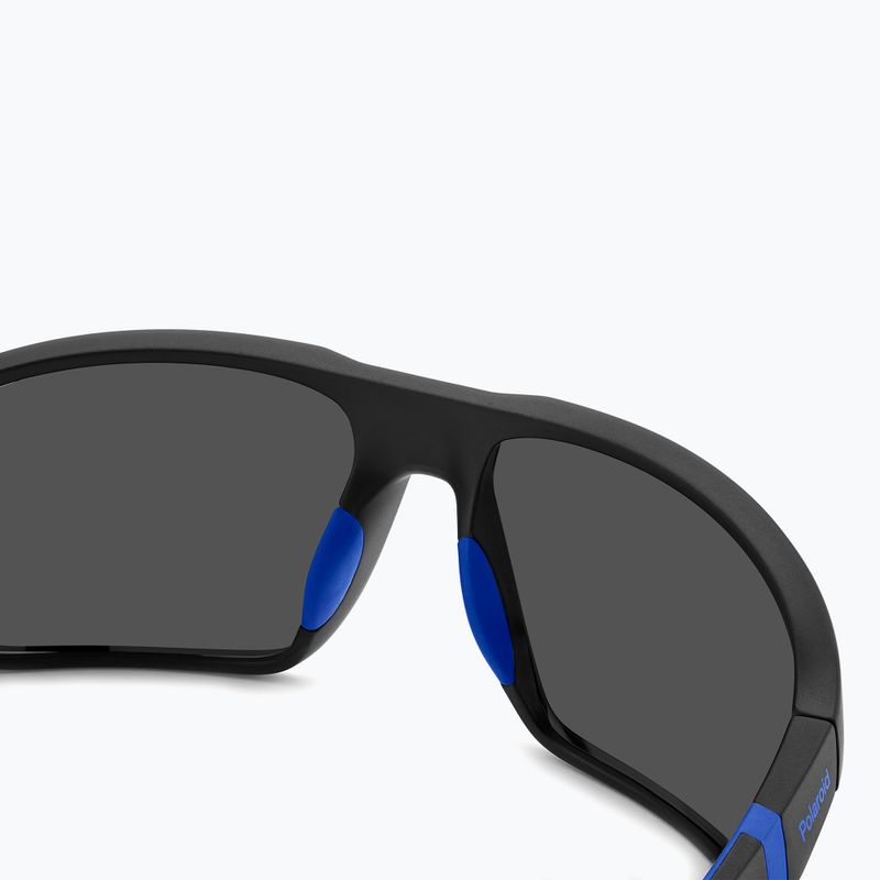Polaroid PLD 7058/S mattschwarz blau/blauer Spiegel polarisiert hc Herren-Sonnenbrille 7