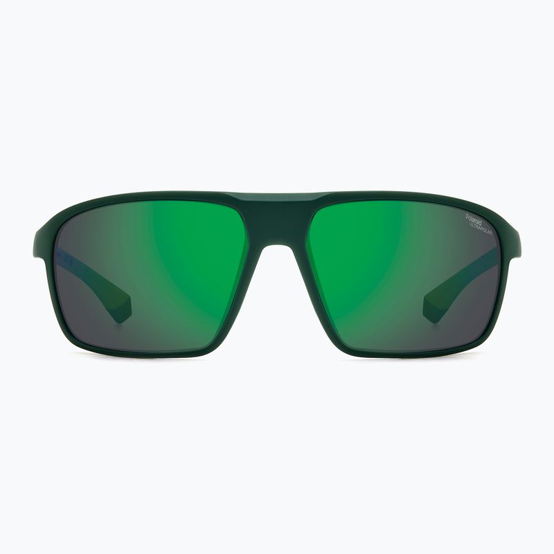 Polaroid PLD 7058/S Herren-Sonnenbrille, mattgrün/grüner Spiegel, polarisiert, hoher Kontrast 3