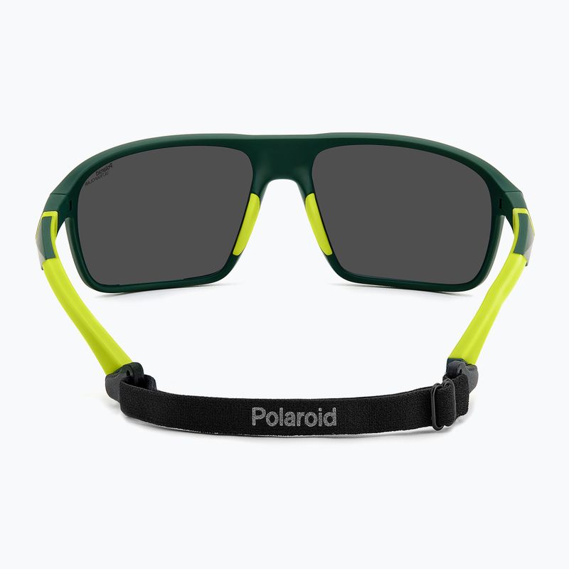 Polaroid PLD 7058/S Herren-Sonnenbrille, mattgrün/grüner Spiegel, polarisiert, hoher Kontrast 5