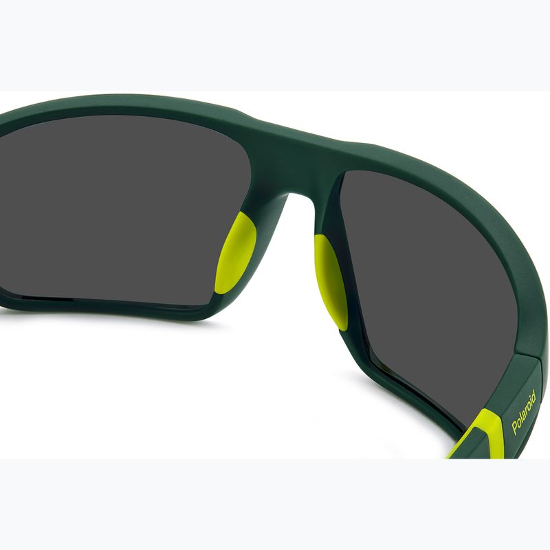 Polaroid PLD 7058/S Herren-Sonnenbrille, mattgrün/grüner Spiegel, polarisiert, hoher Kontrast 7