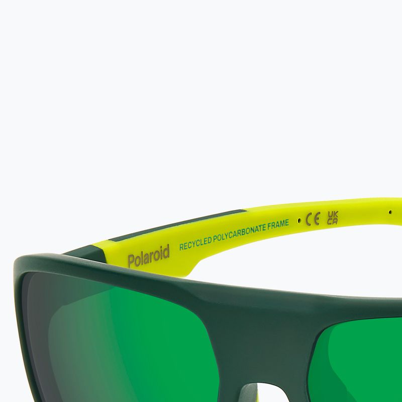 Polaroid PLD 7058/S Herren-Sonnenbrille, mattgrün/grüner Spiegel, polarisiert, hoher Kontrast 8