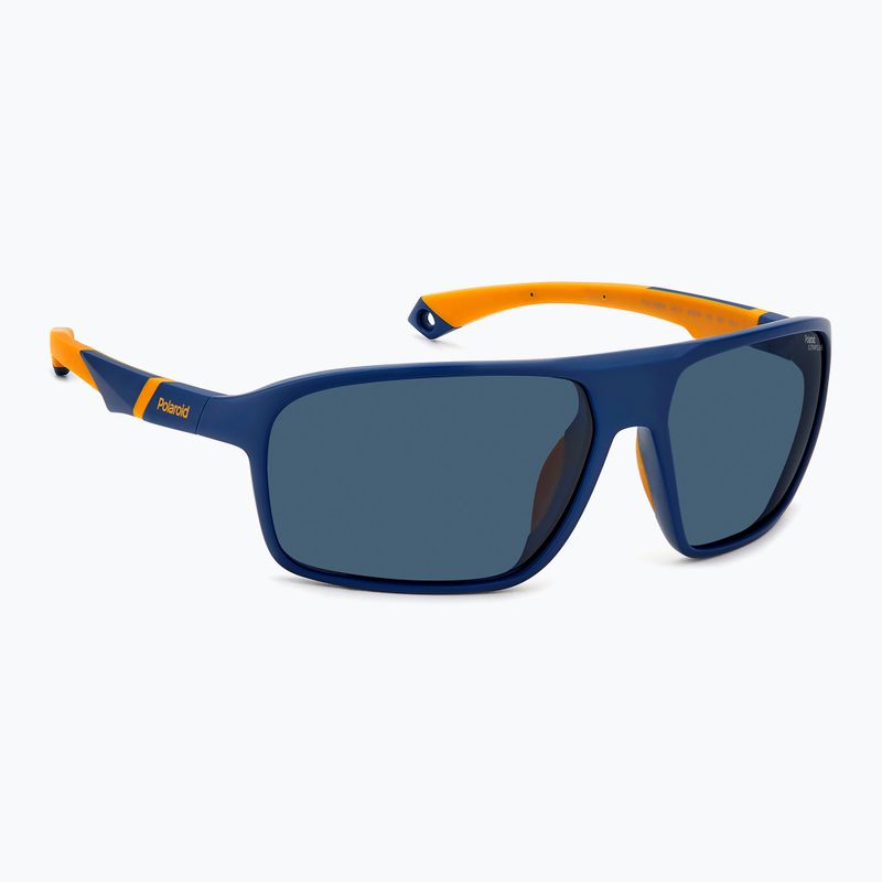 Polaroid PLD 7058/S matte blau/blaue polarisierte Herren-Sonnenbrille mit hohem Kontrast