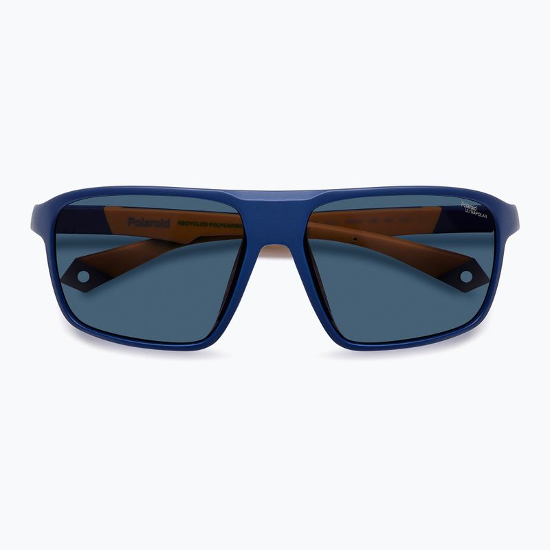 Polaroid PLD 7058/S matte blau/blaue polarisierte Herren-Sonnenbrille mit hohem Kontrast 4