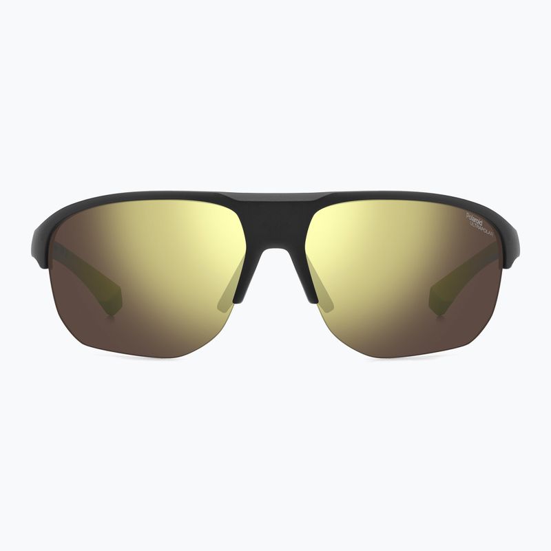 Polaroid PLD 7059/S Herren Sonnenbrille mattschwarz gelb/gold polarisiert mit hohem Kontrast 2