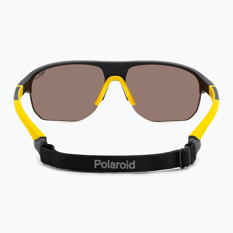 Polaroid PLD 7059/S Herren Sonnenbrille mattschwarz gelb/gold polarisiert mit hohem Kontrast 4