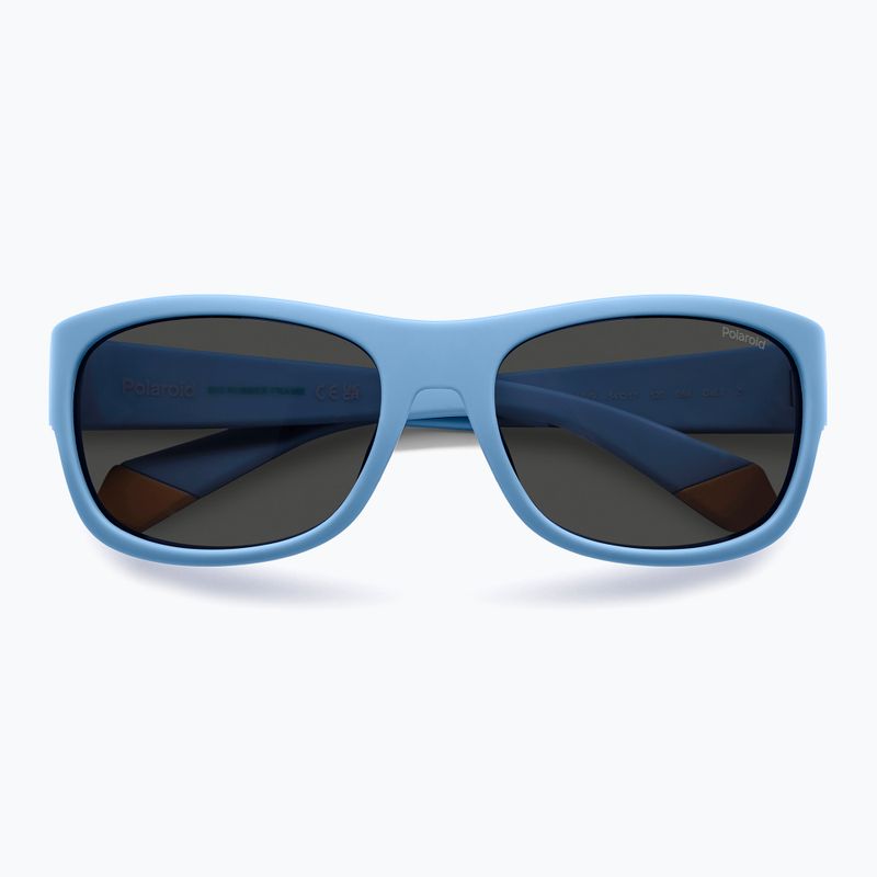 Polaroid PLD 8064/S azurblaue/graue polarisierte Kindersonnenbrille 4