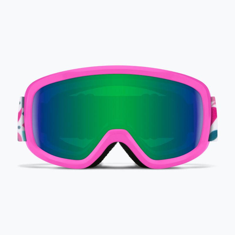 Skibrille Smith Snowday Jr vivid pink hearts/green sol-x mirror 2