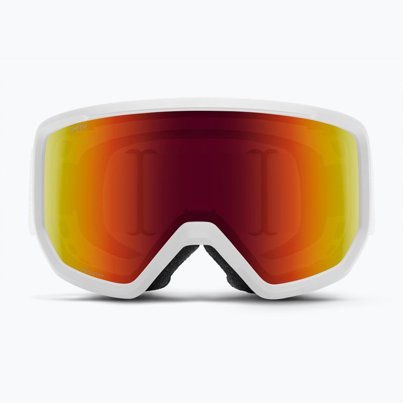 Skibrille Smith Transfer white/red sol-x mirror 6