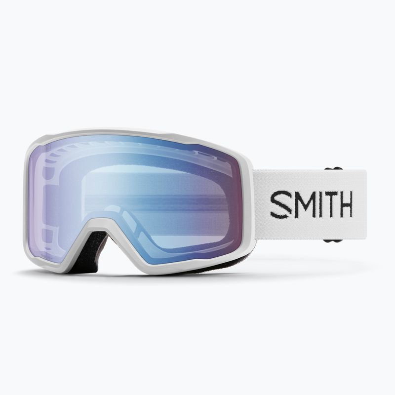 Skibrille Smith Tribute white/blue Sensor Mirror