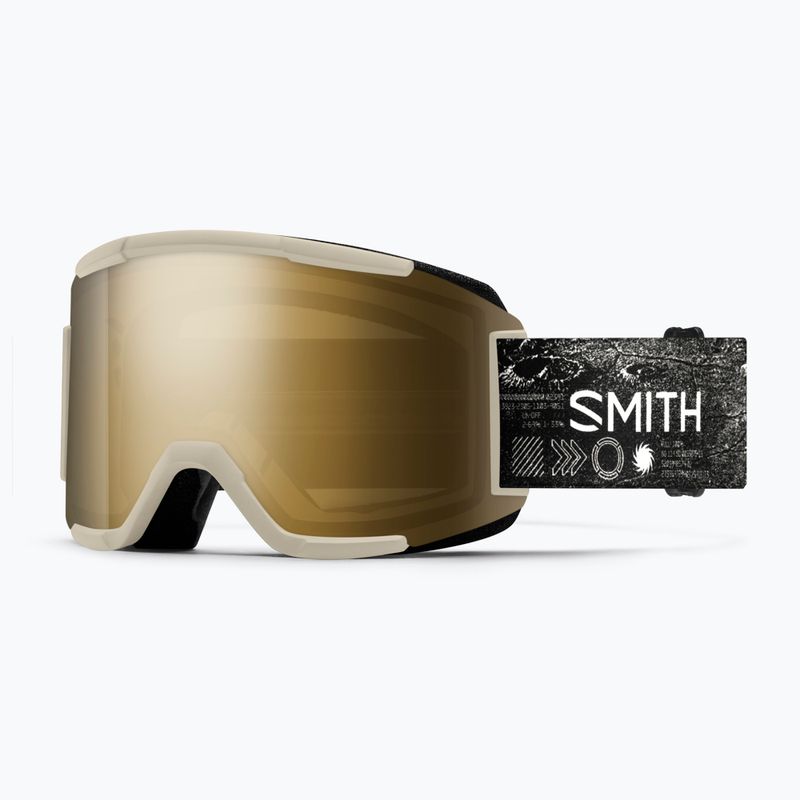 Skibrille Smith Squad Chalk Space Invader/ChromaPop Sun Black Gold Mirror/Clear