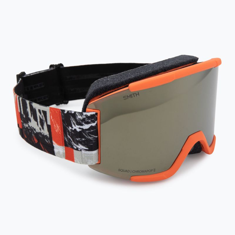 Skibrille Smith Squad cinder chop up/chrp sun black gold mirror/clear 2