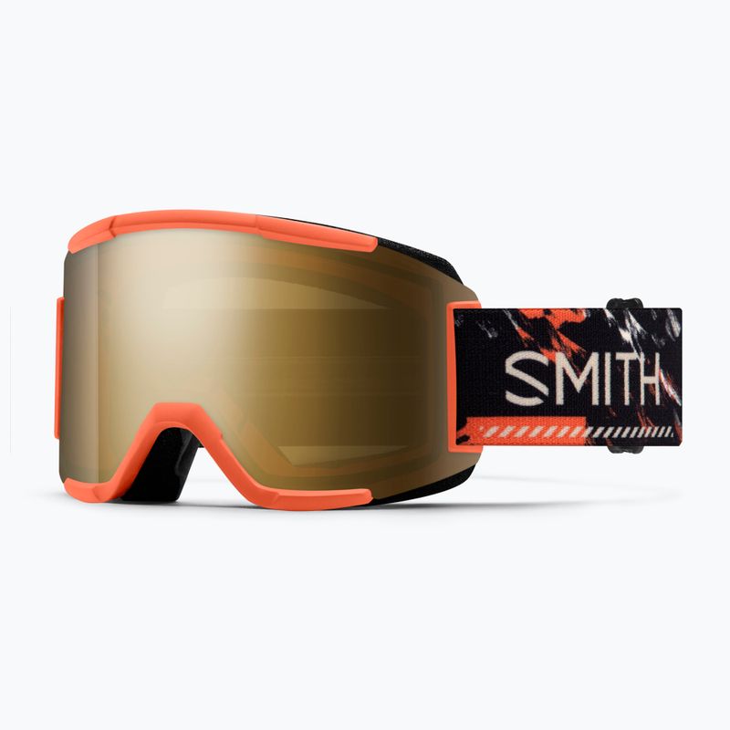 Skibrille Smith Squad cinder chop up/chrp sun black gold mirror/clear
